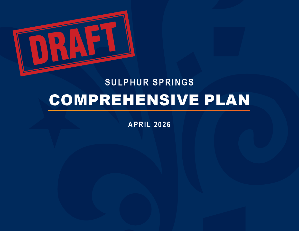 Cover of Draft Comprehensive Plan, dark blue background