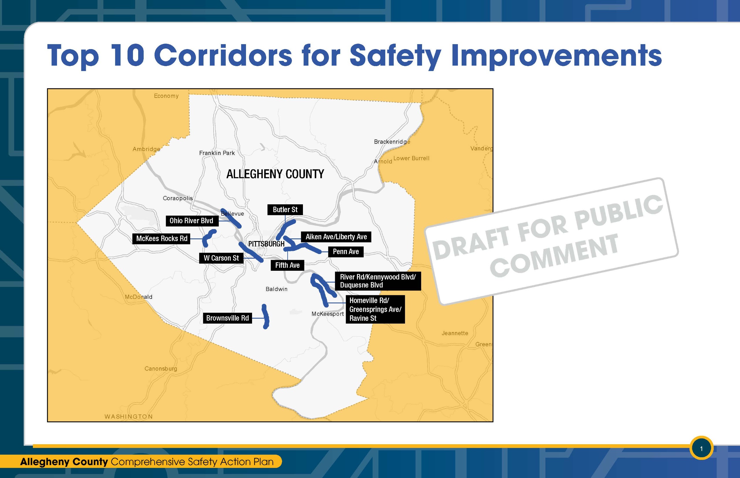 top 10 corridor project sheets