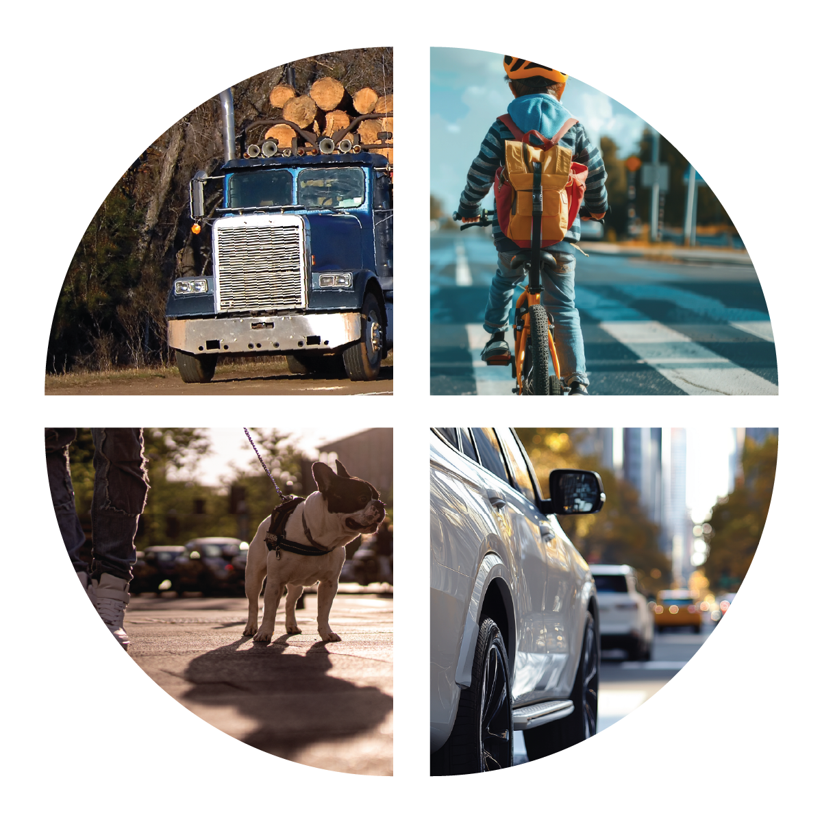 circle with safety images
